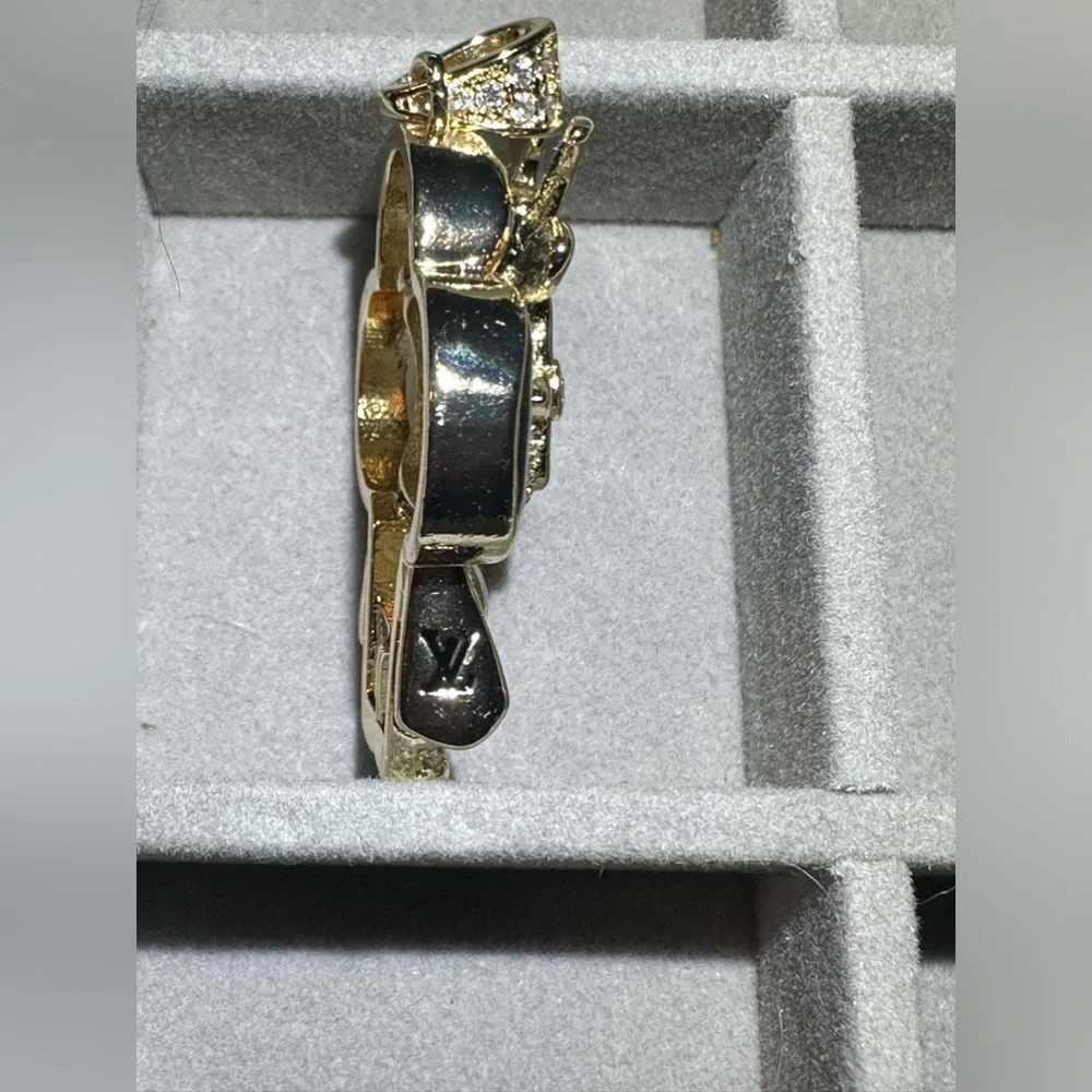 14K Gold Samurai Flower Doll Micro Pavé Iced Out Bling Drip Hip Hop Necklace - Picture 8 of 9